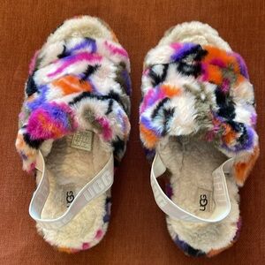 UGG AUSTRALIA Fluff Yeah Motlee Slide Size 10